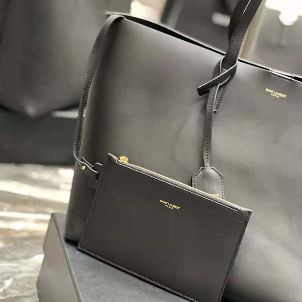 Saint Laurent YSL Women Shopping Saint Laurent E/W in Supple Leather-Black - image 10