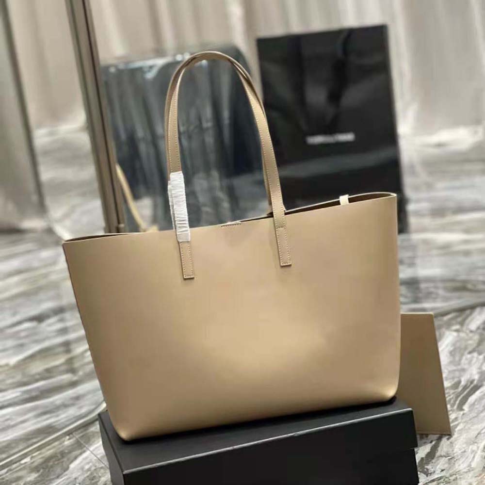 Saint Laurent YSL Women Shopping Saint Laurent E/W in Supple Leather-Sandy - image 4