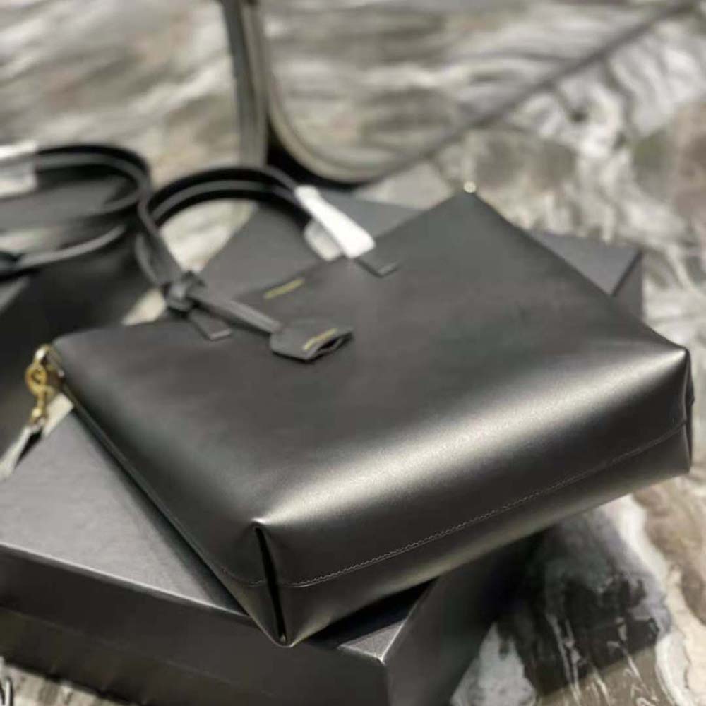 Saint Laurent YSL Women Shopping Saint Laurent Toy in Supple Leather-Black - image 6