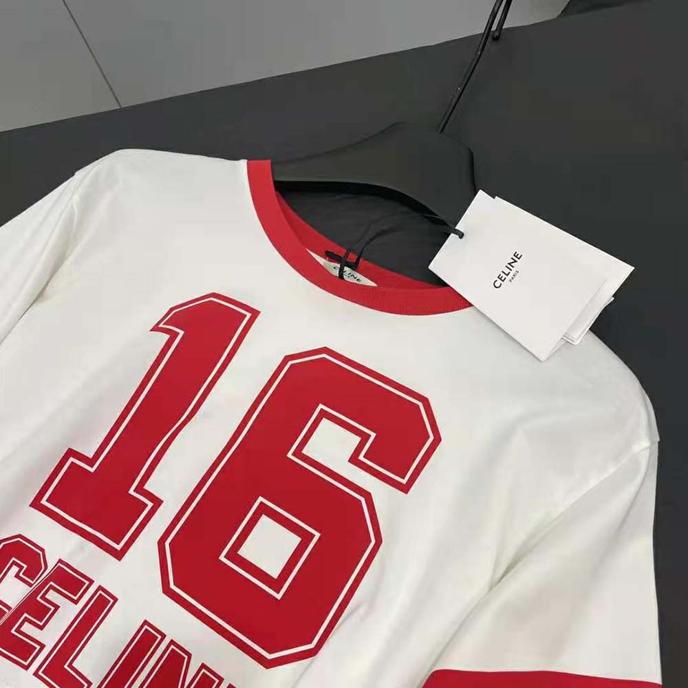 Celine Women 16 Cropped T-shirt in Cotton Jersey - image 9