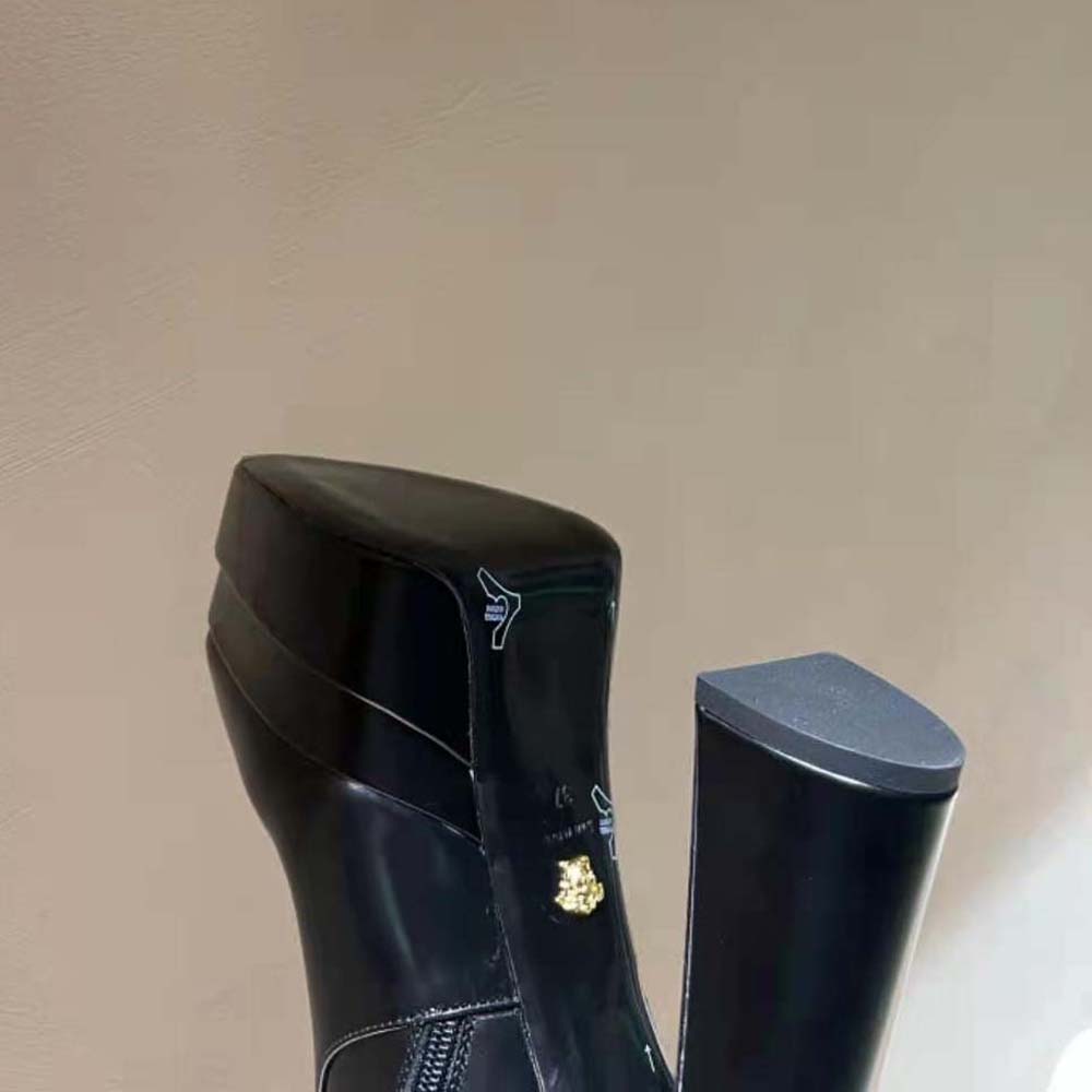 Versace Women Aevitas Pointy Platform Boots-Black - image 10