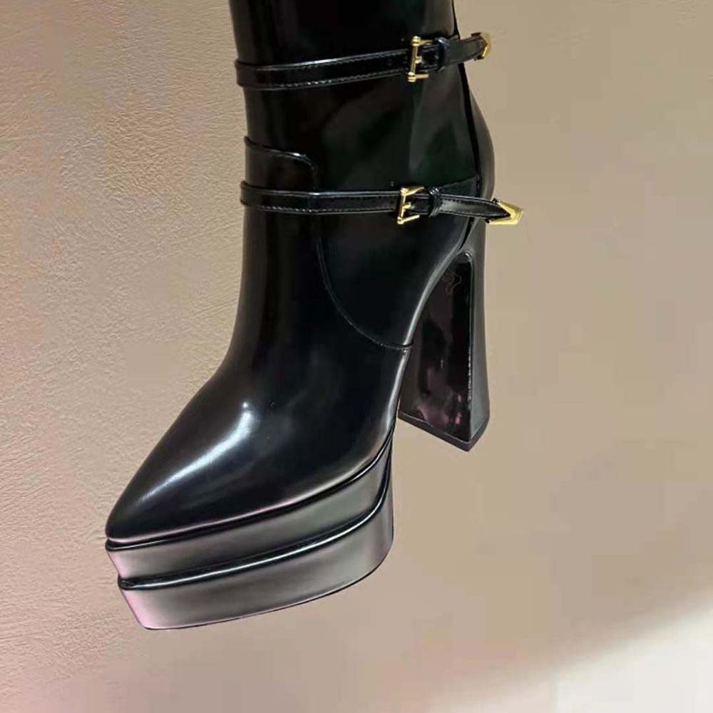 Versace Women Aevitas Pointy Platform Boots-Black - image 9