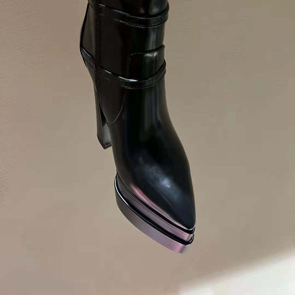 Versace Women Aevitas Pointy Platform Boots-Black - image 8