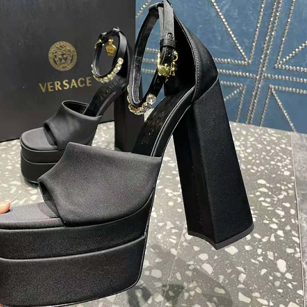 Versace Women Medusa Aevitas Platform Sandals-Black - image 8