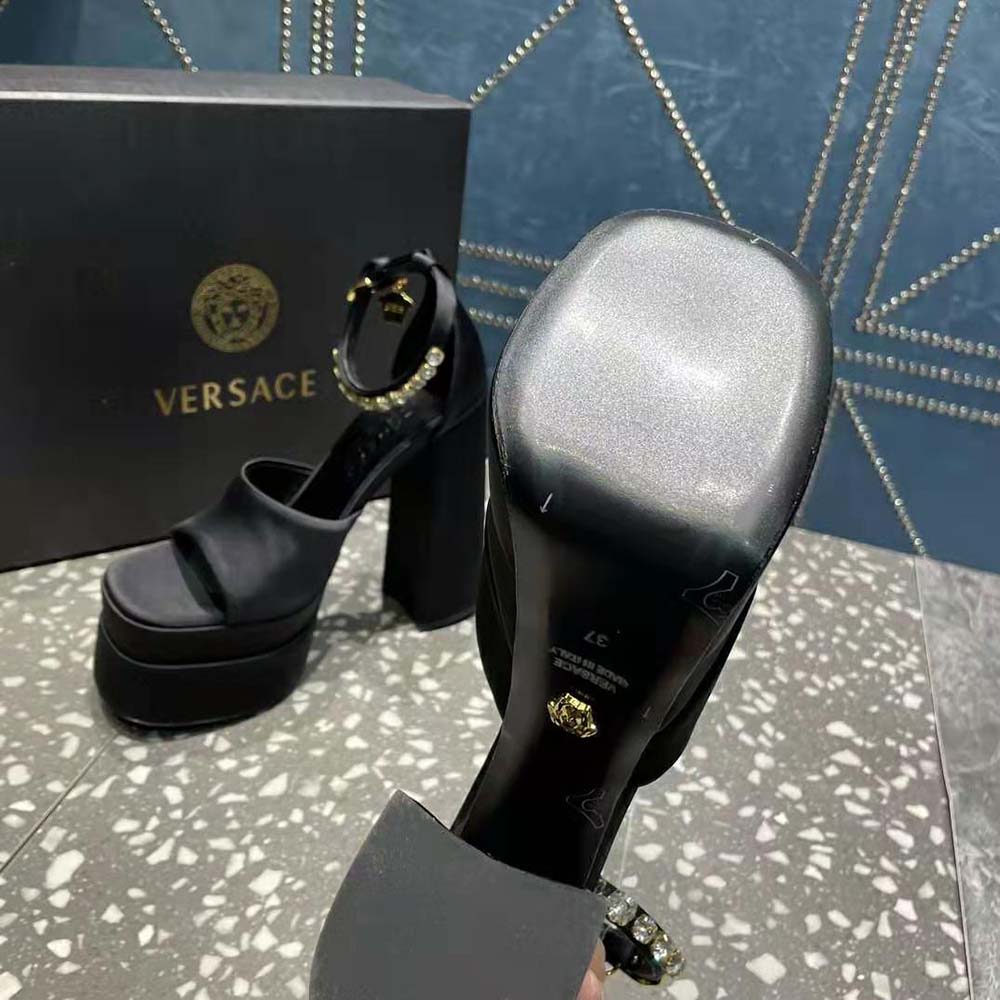 Versace Women Medusa Aevitas Platform Sandals-Black - image 10