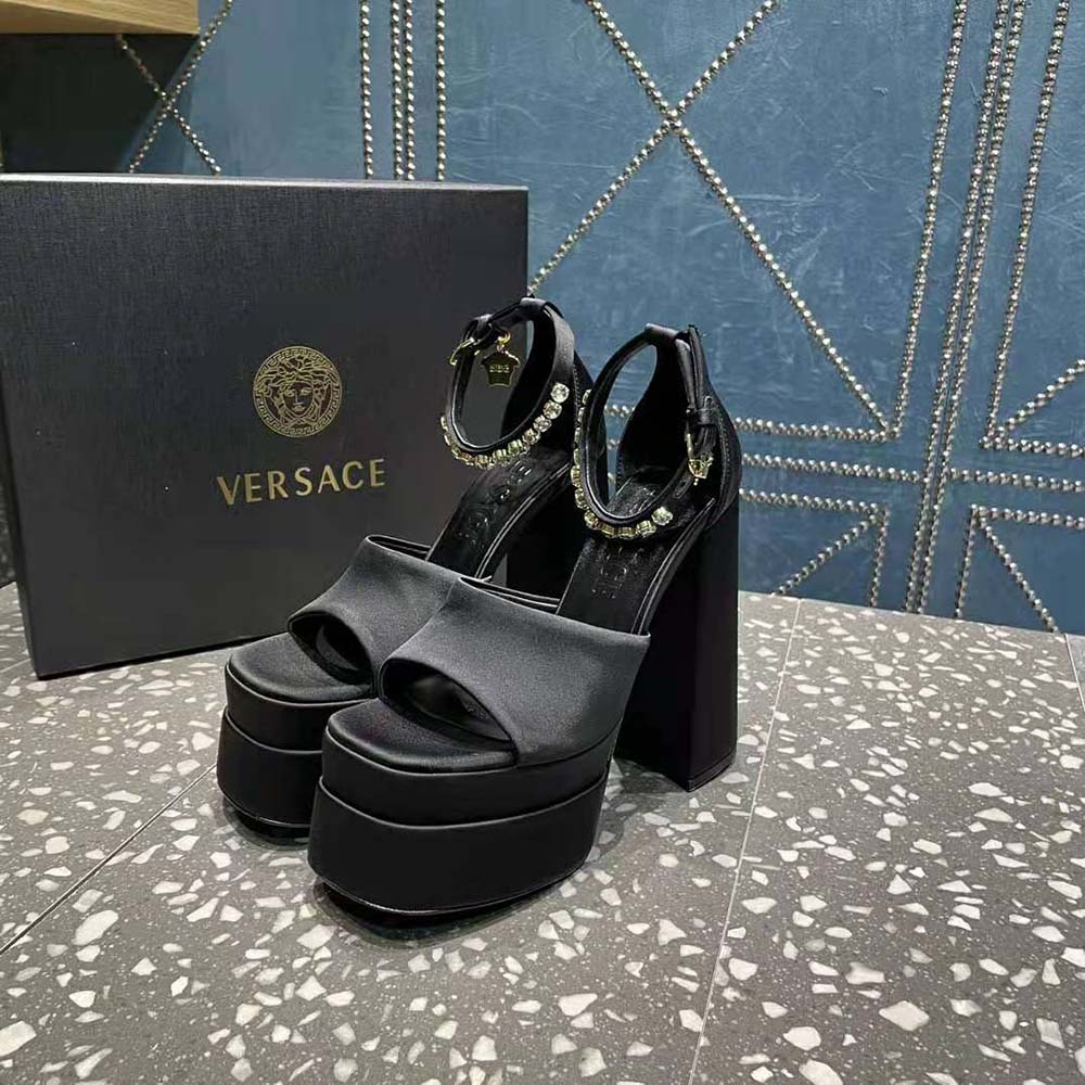 Versace Women Medusa Aevitas Platform Sandals-Black - image 7