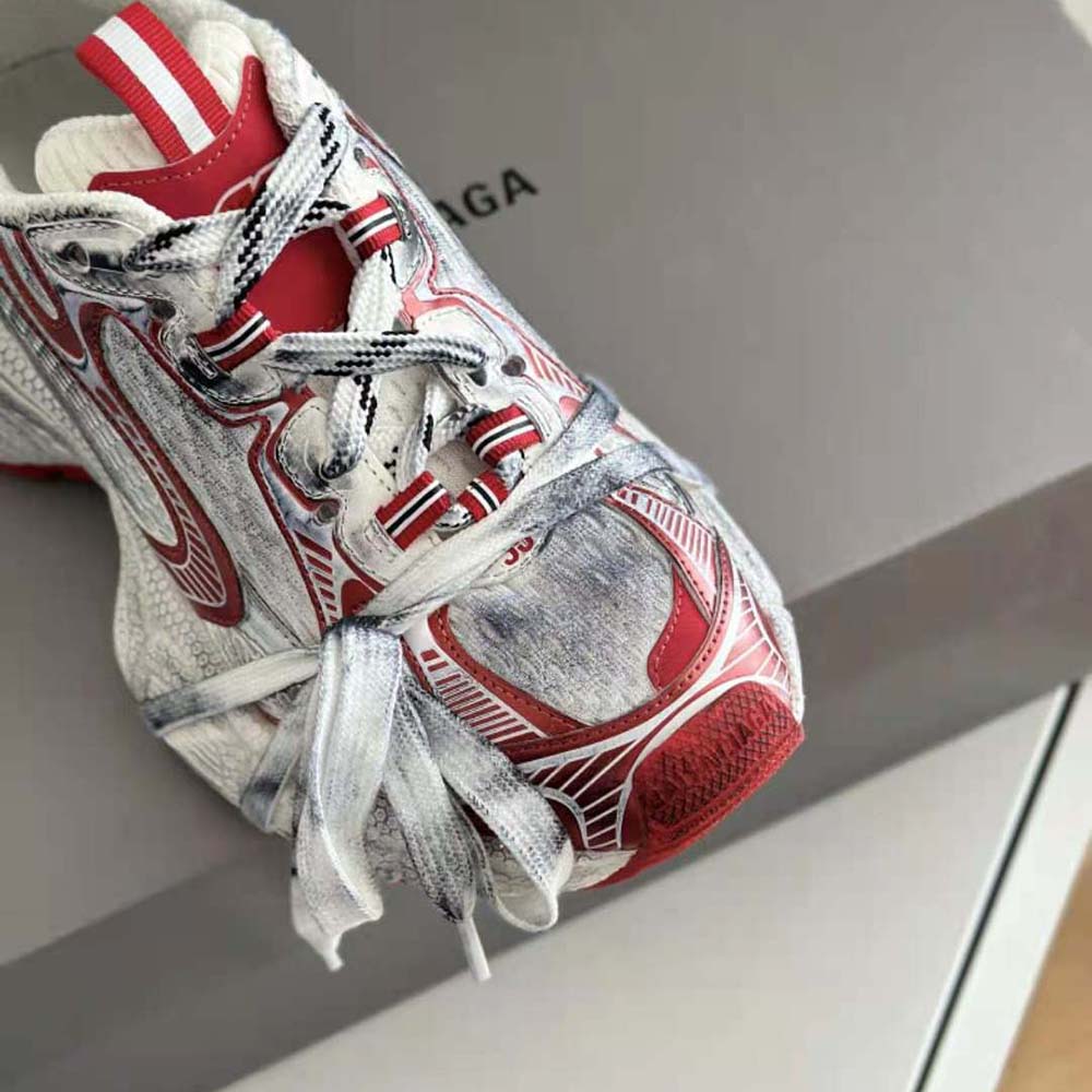 Balenciaga Unisex 3XL Sneaker in White and Red Mesh and Polyurethane - image 8