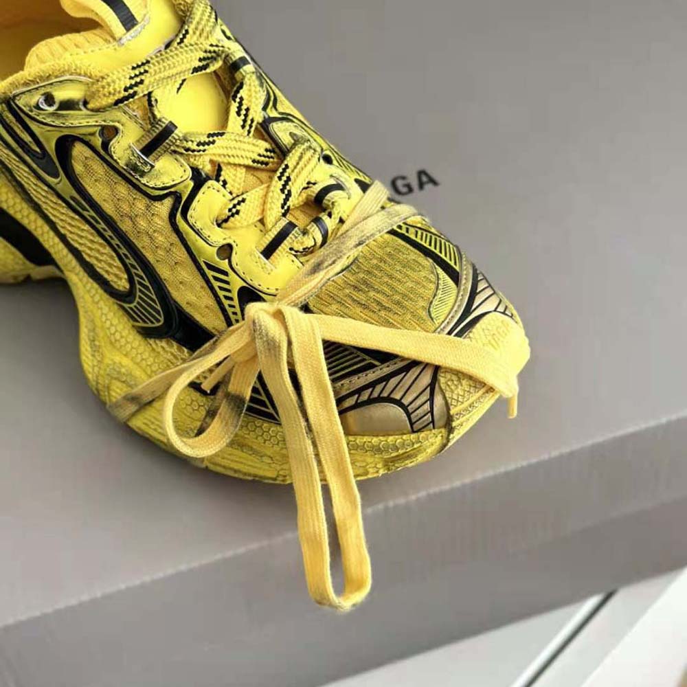 Balenciaga Unisex 3XL Sneaker in Yellow and Black Mesh and Polyurethane - image 9