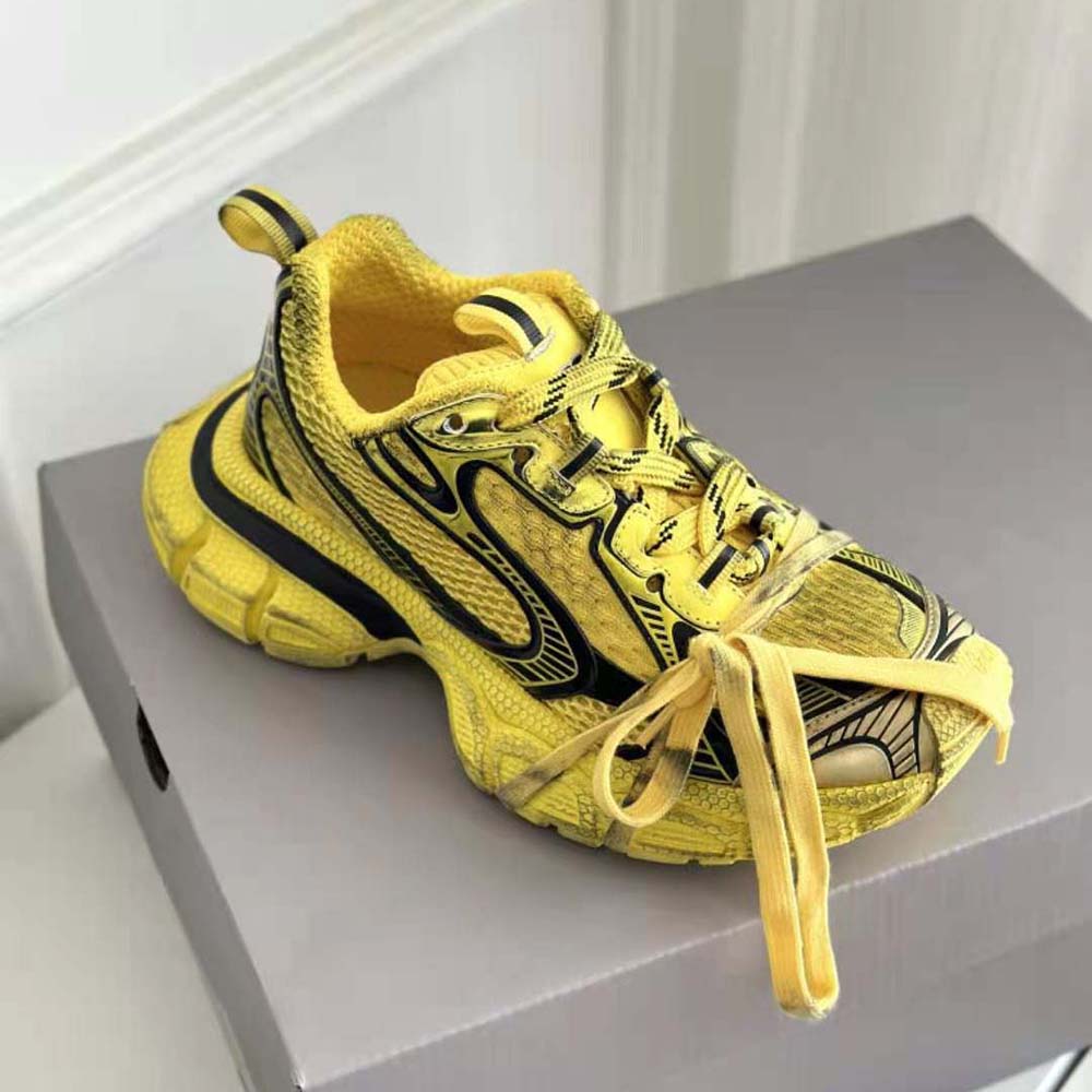 Balenciaga Unisex 3XL Sneaker in Yellow and Black Mesh and Polyurethane - image 6
