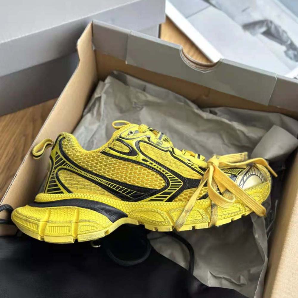 Balenciaga Unisex 3XL Sneaker in Yellow and Black Mesh and Polyurethane - image 7