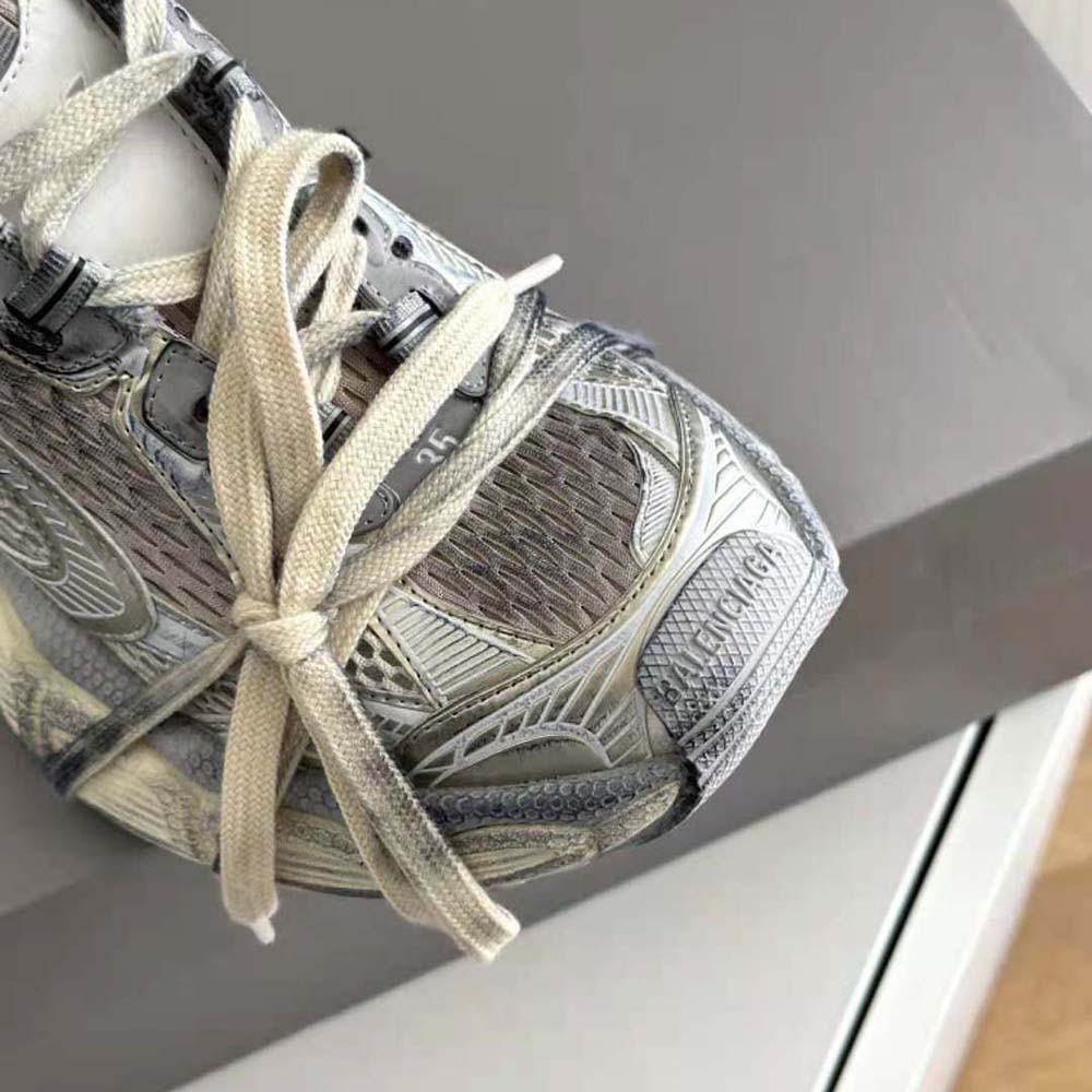 Balenciaga Unisex 3XL Sneaker in off White Mesh and Polyurethane - image 8
