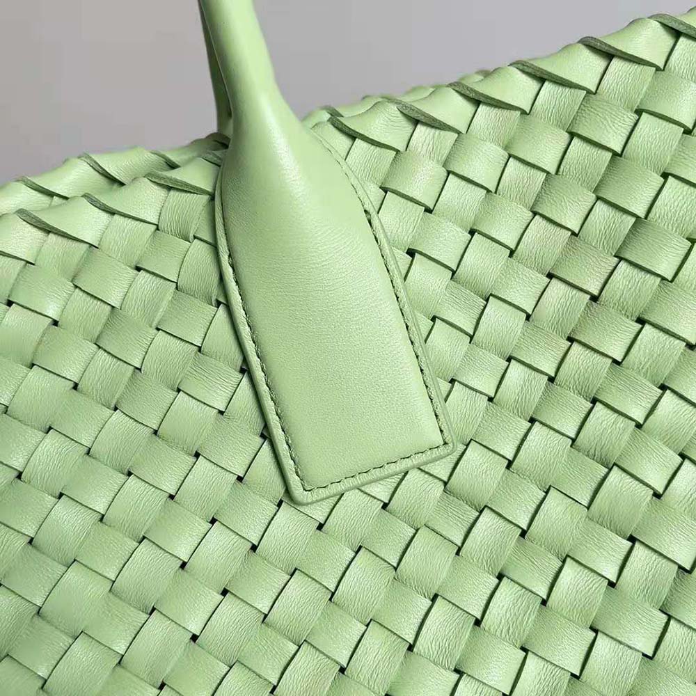 Bottega Veneta Women Medium Cabat Leather Tote Bag with Detachable Strap-Aqua - image 7