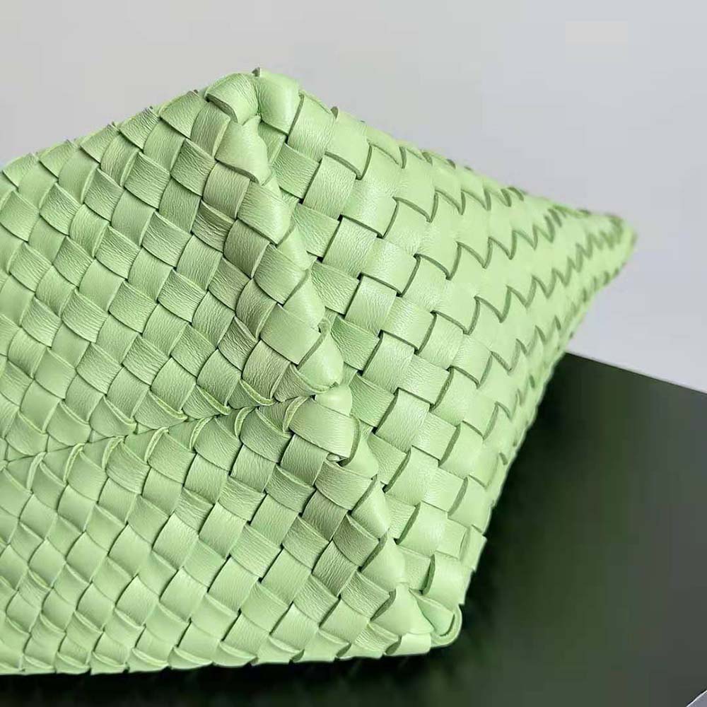 Bottega Veneta Women Medium Cabat Leather Tote Bag with Detachable Strap-Aqua - image 6