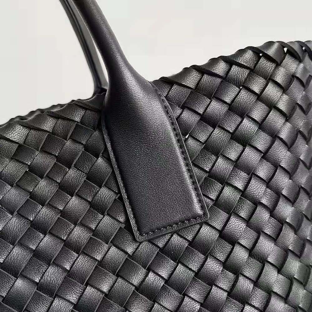 Bottega Veneta Women Medium Cabat Leather Tote Bag with Detachable Strap-Black - image 8