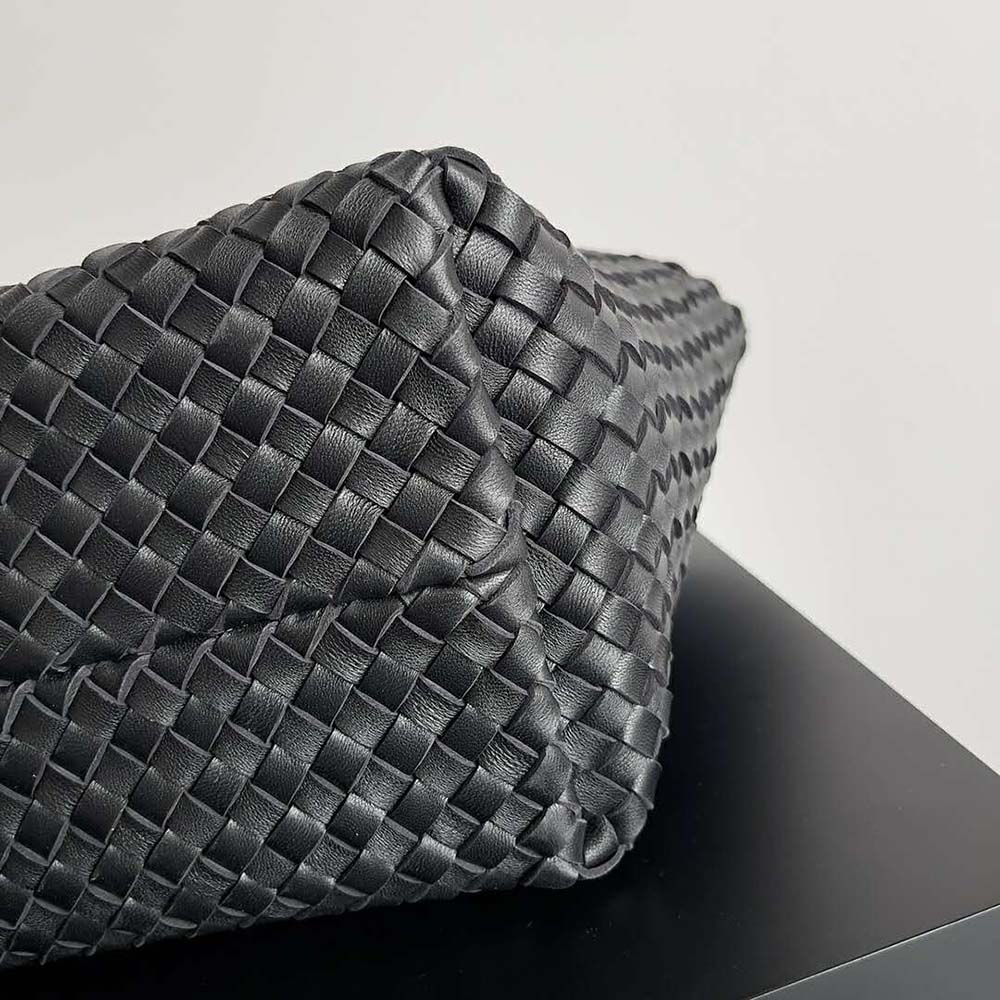 Bottega Veneta Women Medium Cabat Leather Tote Bag with Detachable Strap-Black - image 6