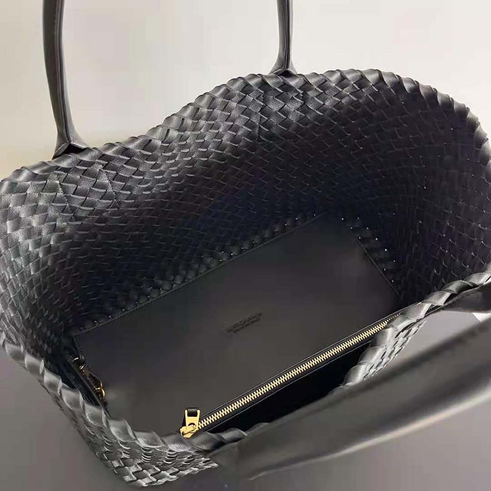 Bottega Veneta Women Medium Cabat Leather Tote Bag with Detachable Strap-Black - image 7