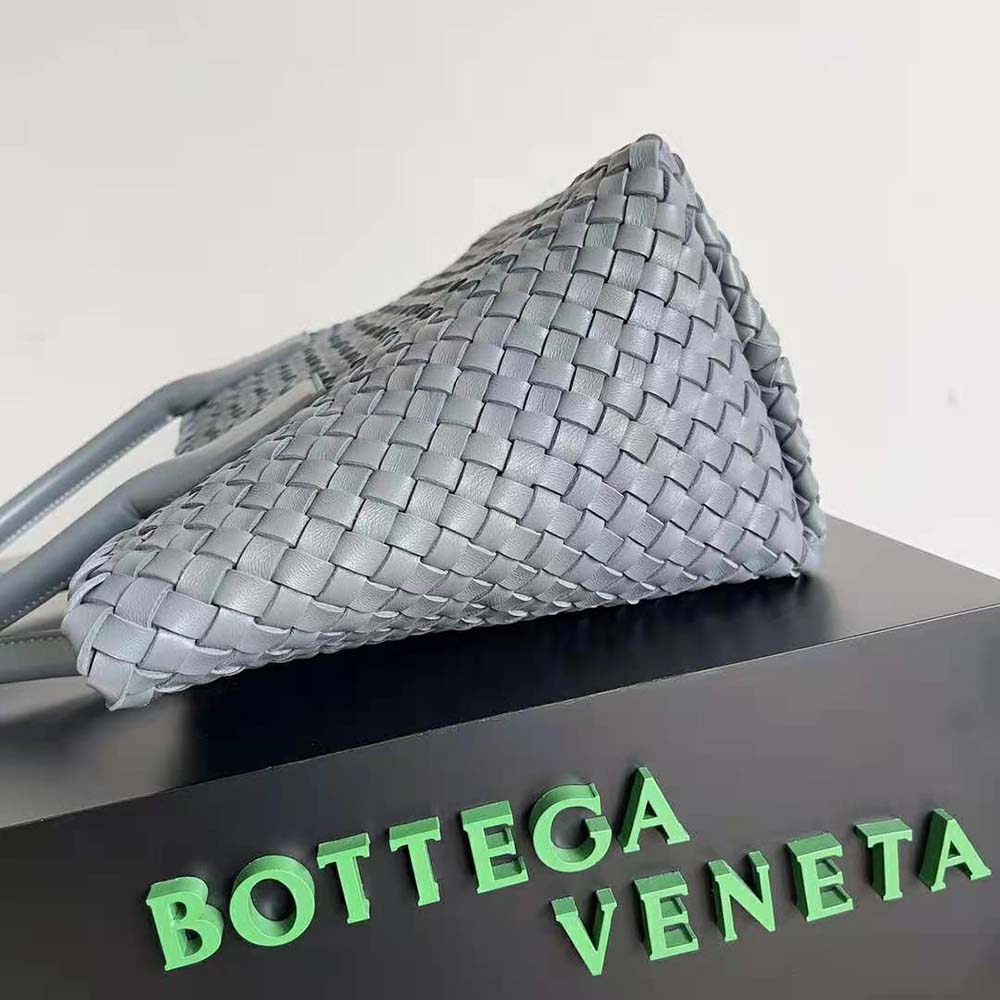 Bottega Veneta Women Medium Cabat Leather Tote Bag with Detachable Strap-Gray - image 4