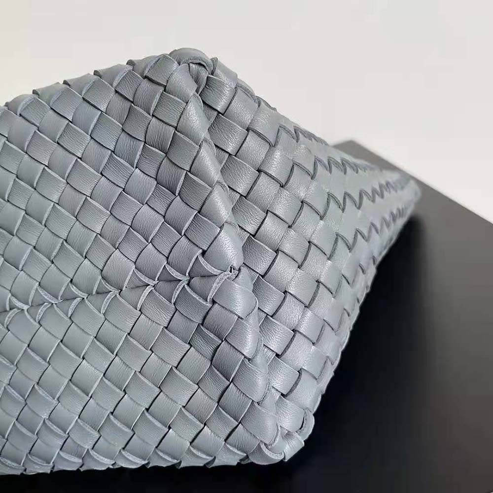 Bottega Veneta Women Medium Cabat Leather Tote Bag with Detachable Strap-Gray - image 5