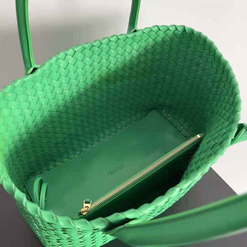 Bottega Veneta Women Medium Cabat Leather Tote Bag with Detachable Strap-Green - image 5
