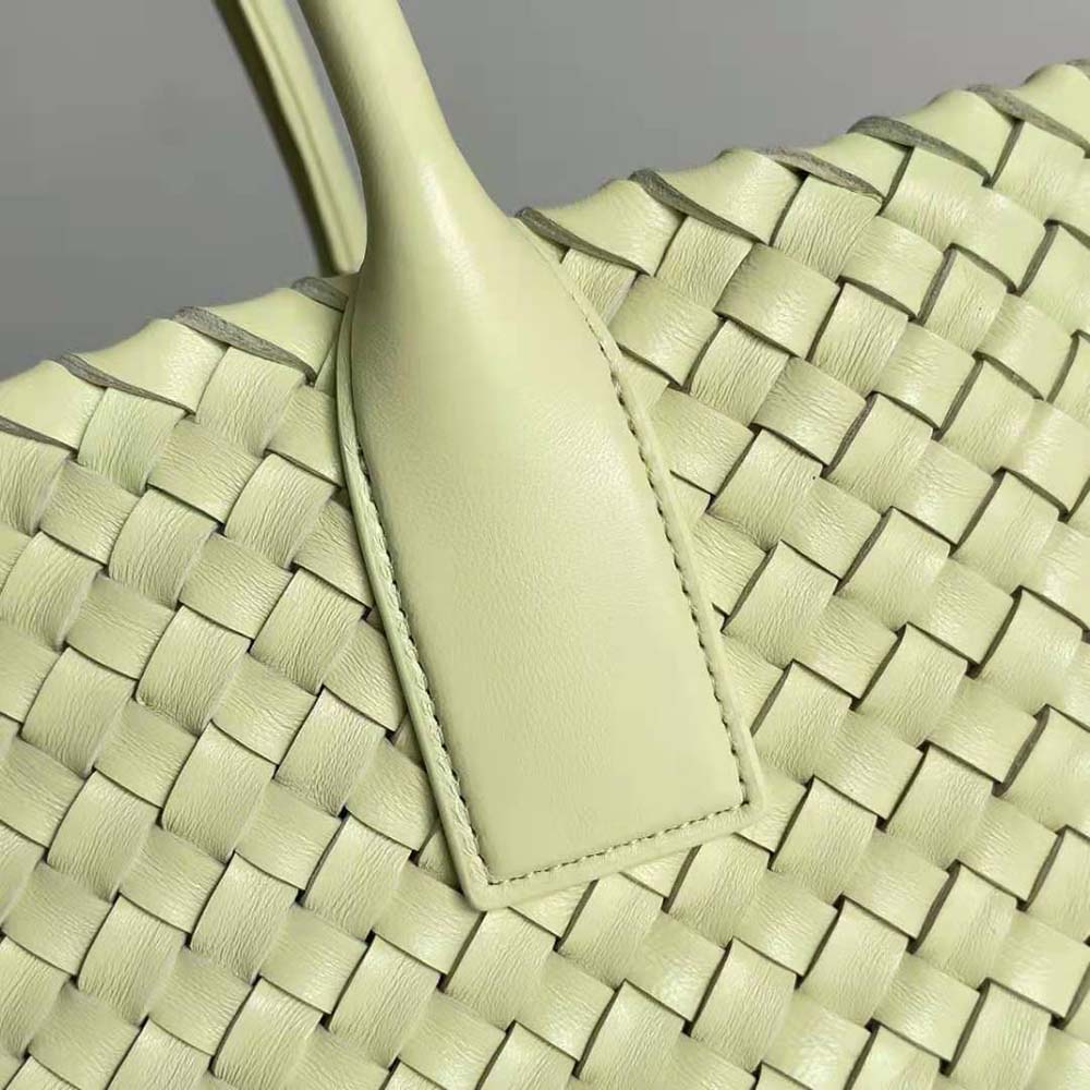 Bottega Veneta Women Medium Cabat Leather Tote Bag with Detachable Strap-Yellow - image 9