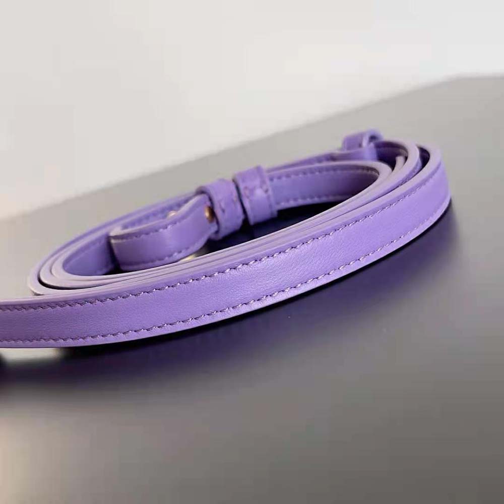 Bottega Veneta Women Mini Cabat Intreccio Leather Tote Bag with Detachable Strap-Purple - image 10