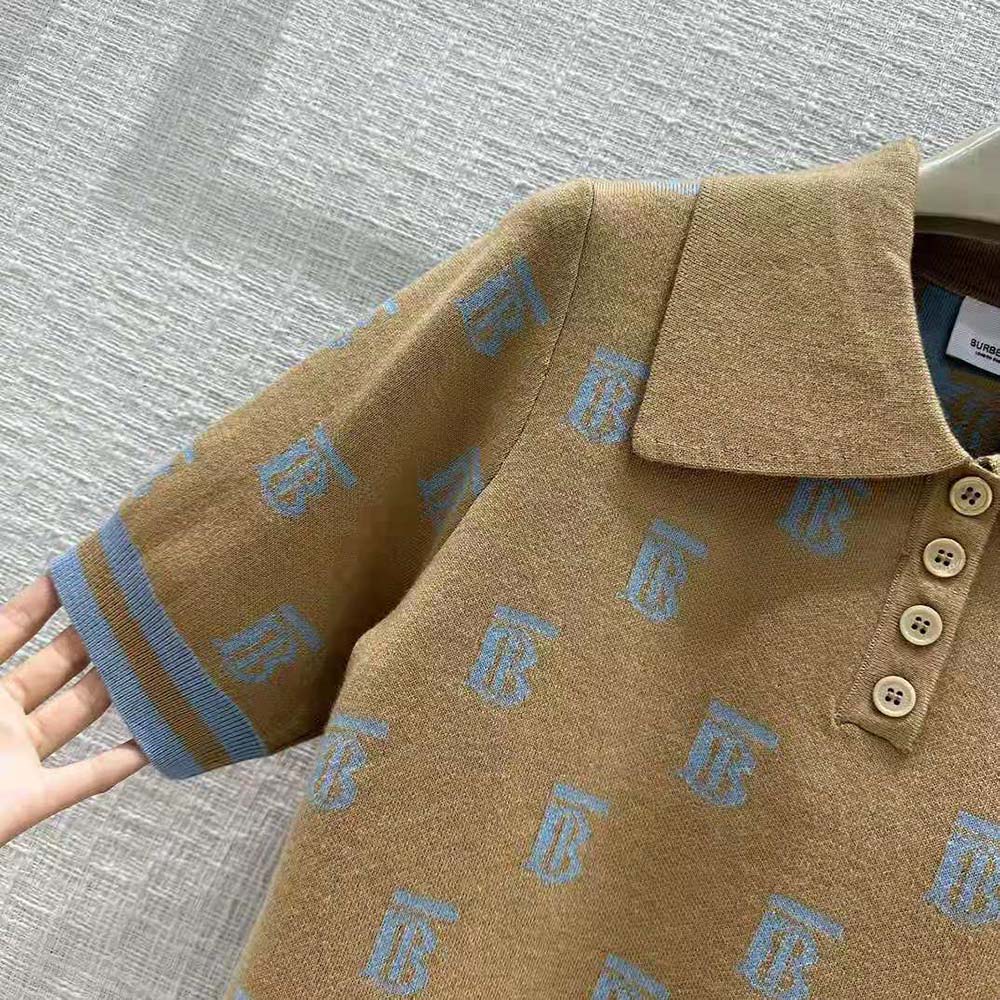 Burberry Women Monogram Wool Silk Blend Polo Shirt - image 7