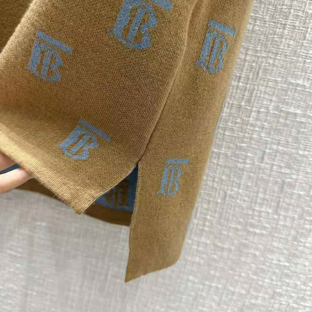 Burberry Women Monogram Wool Silk Blend Polo Shirt - image 9