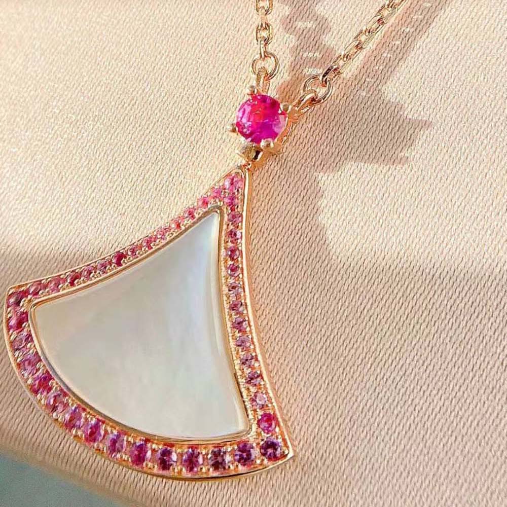 Bvlgari Women DIVAS’ DREAM Necklace in 18 KT Rose Gold Set-Pink - image 6