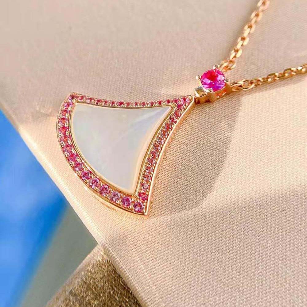 Bvlgari Women DIVAS’ DREAM Necklace in 18 KT Rose Gold Set-Pink - image 5