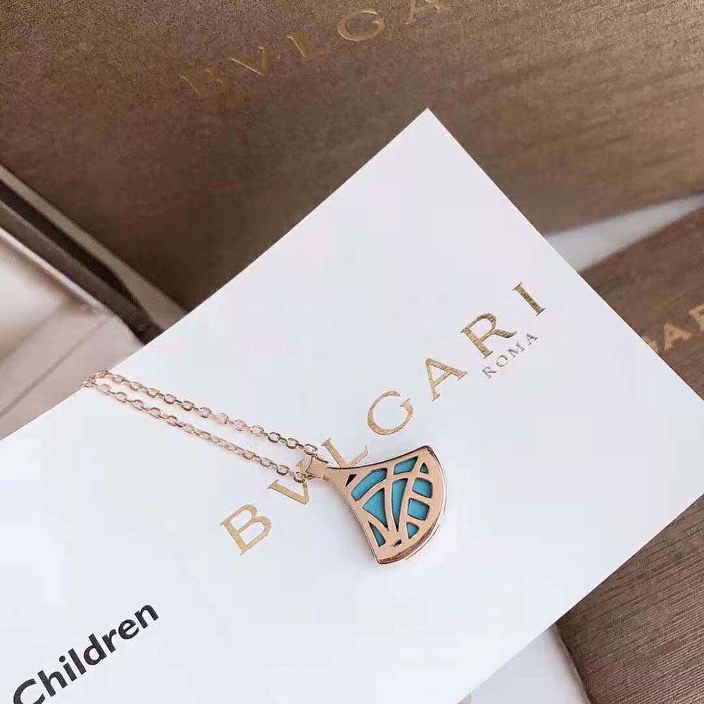 Bvlgari Women DIVAS’ DREAM Necklace in 18 KT Rose Gold with Pendant Set-Blue - image 7