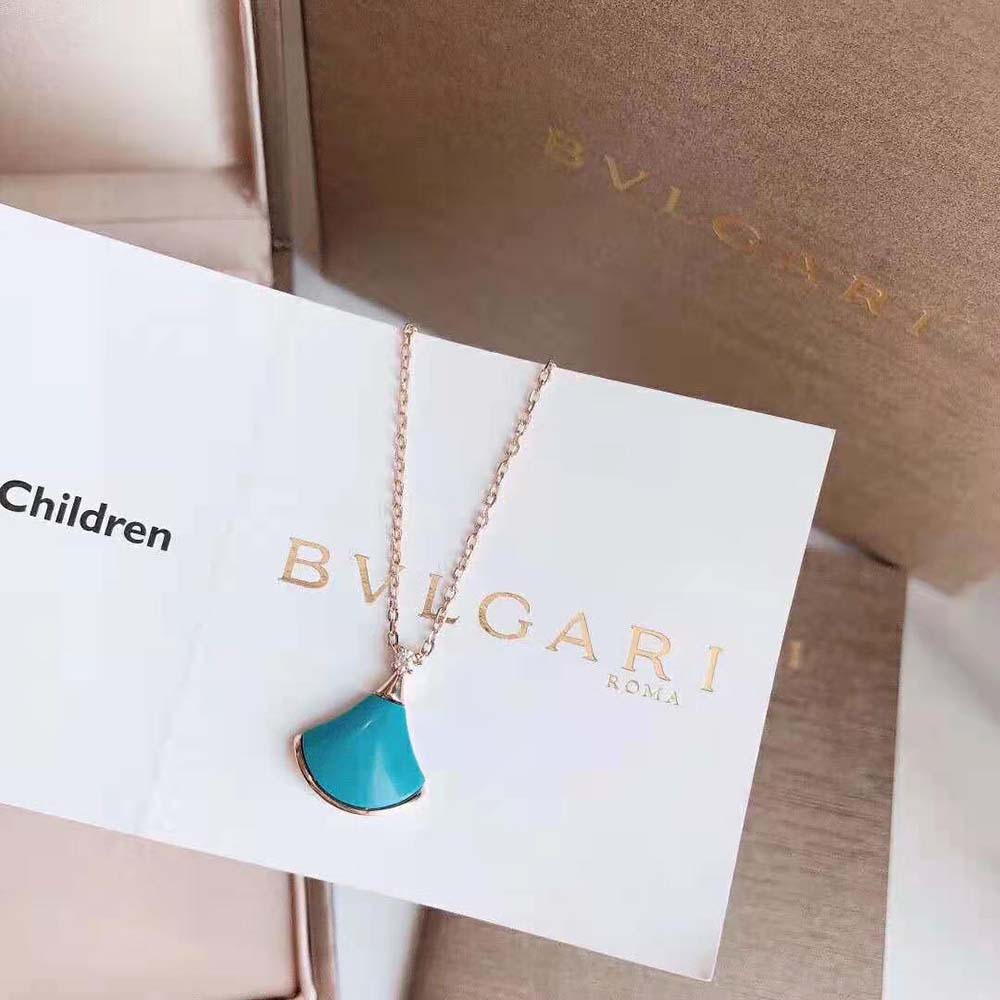 Bvlgari Women DIVAS’ DREAM Necklace in 18 KT Rose Gold with Pendant Set-Blue - image 5