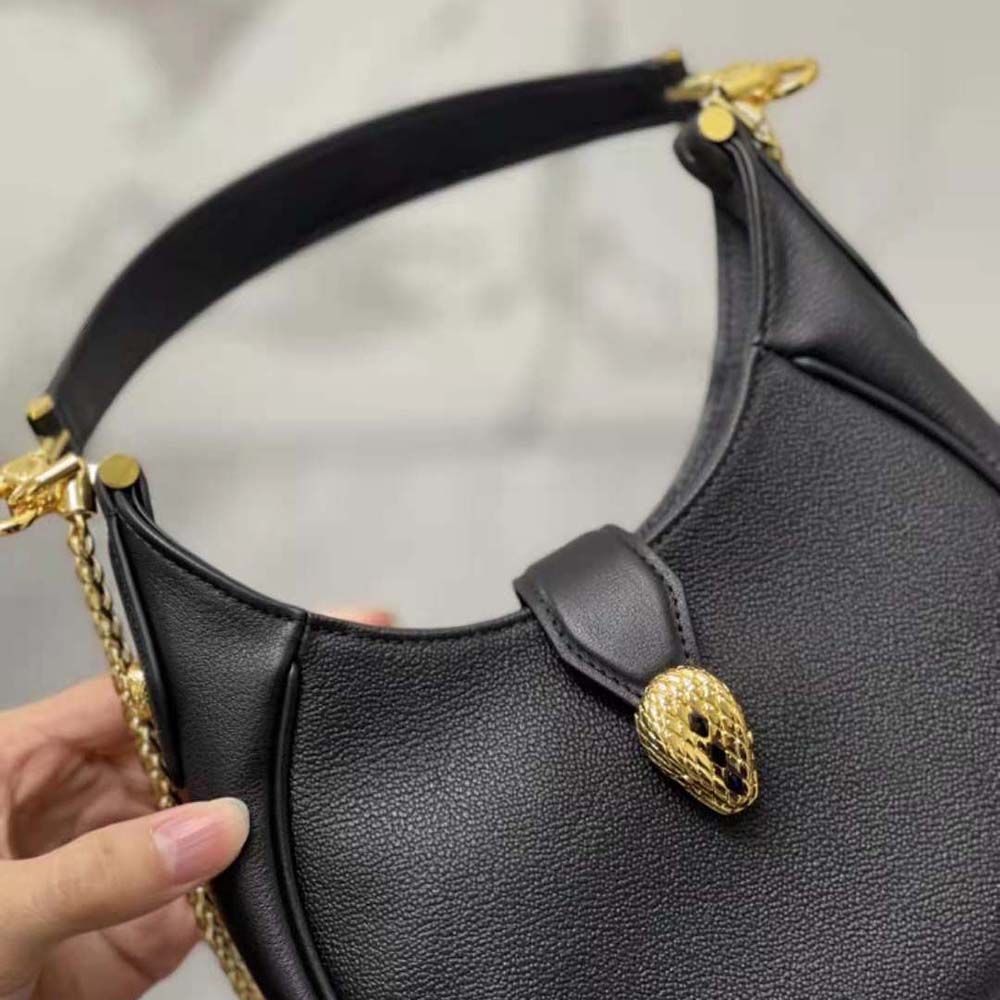 Bvlgari Women Serpenti Ellipse Shoulder Bag-Black - image 7