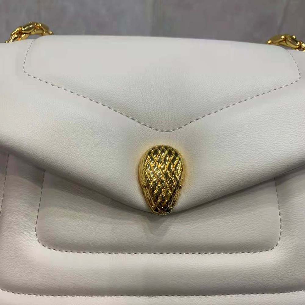 Bvlgari Women Serpenti Reverse Shoulder Bag-White - image 8