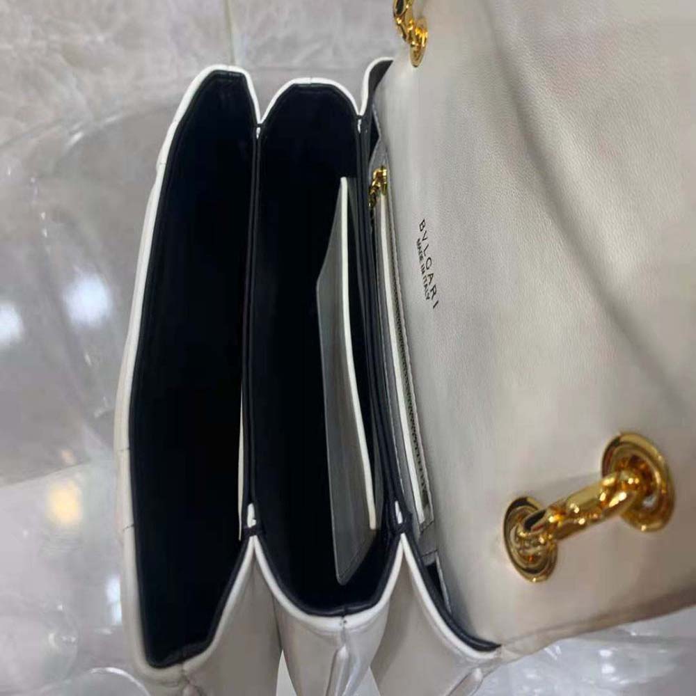Bvlgari Women Serpenti Reverse Shoulder Bag-White - image 9