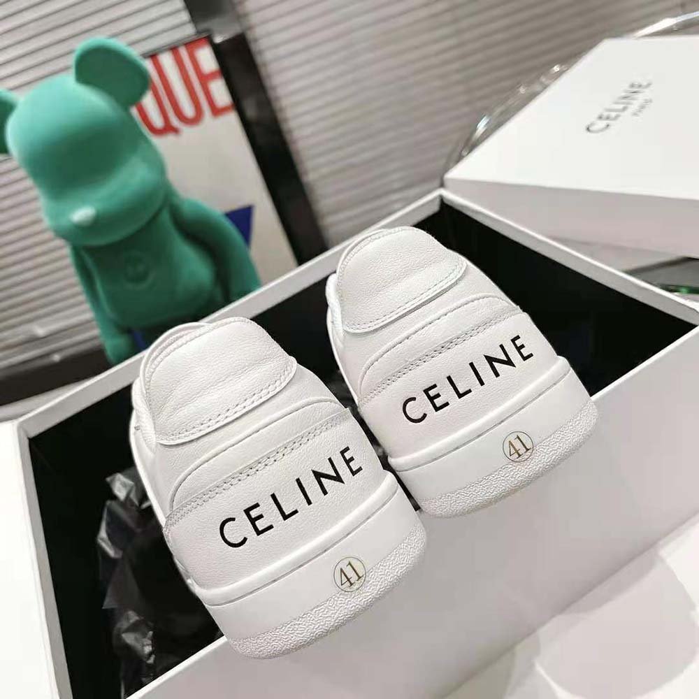 Celine Men CT-04 Celine Trainer Low Lace-up Sneaker in Calfskin-White - image 8