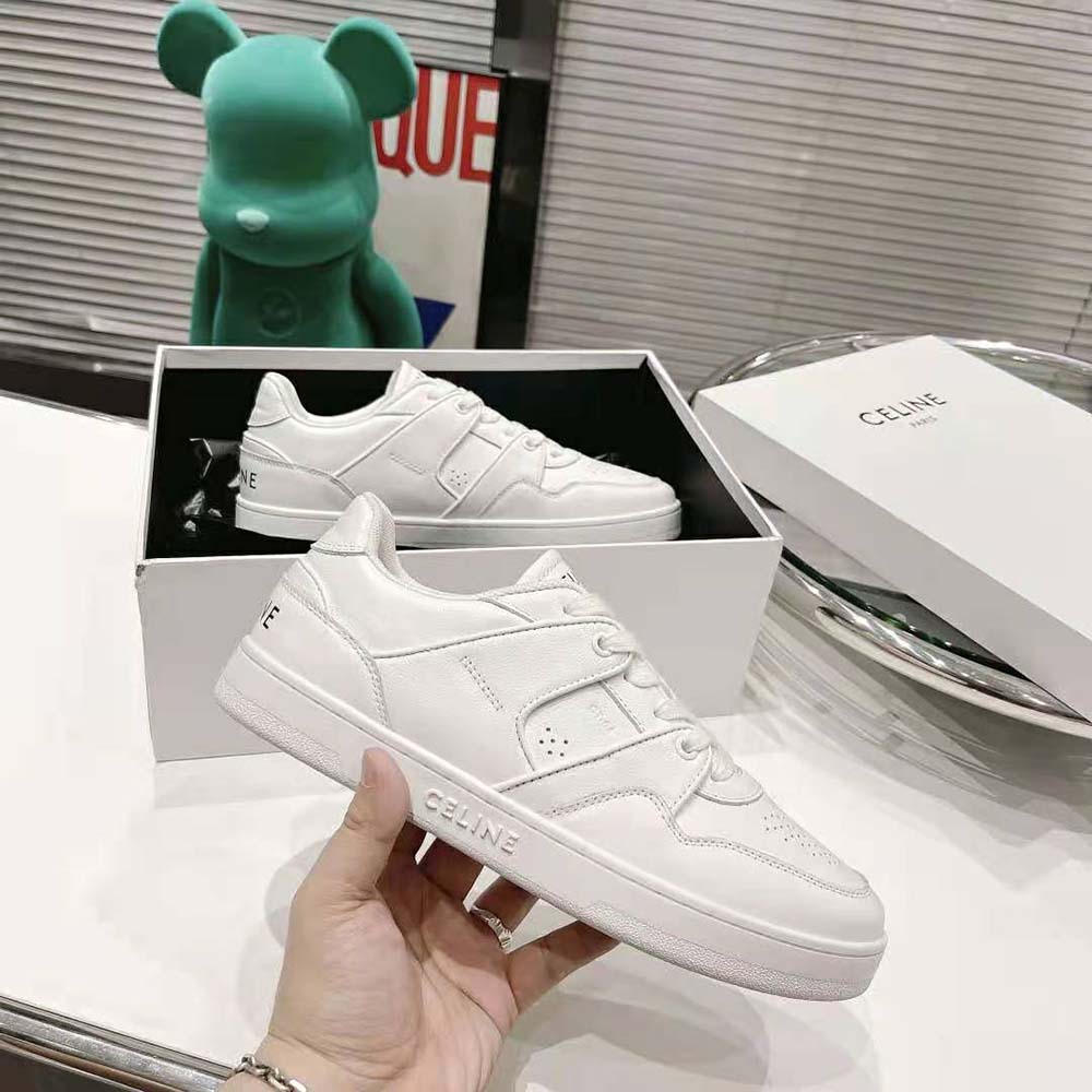 Celine Men CT-04 Celine Trainer Low Lace-up Sneaker in Calfskin-White - image 5