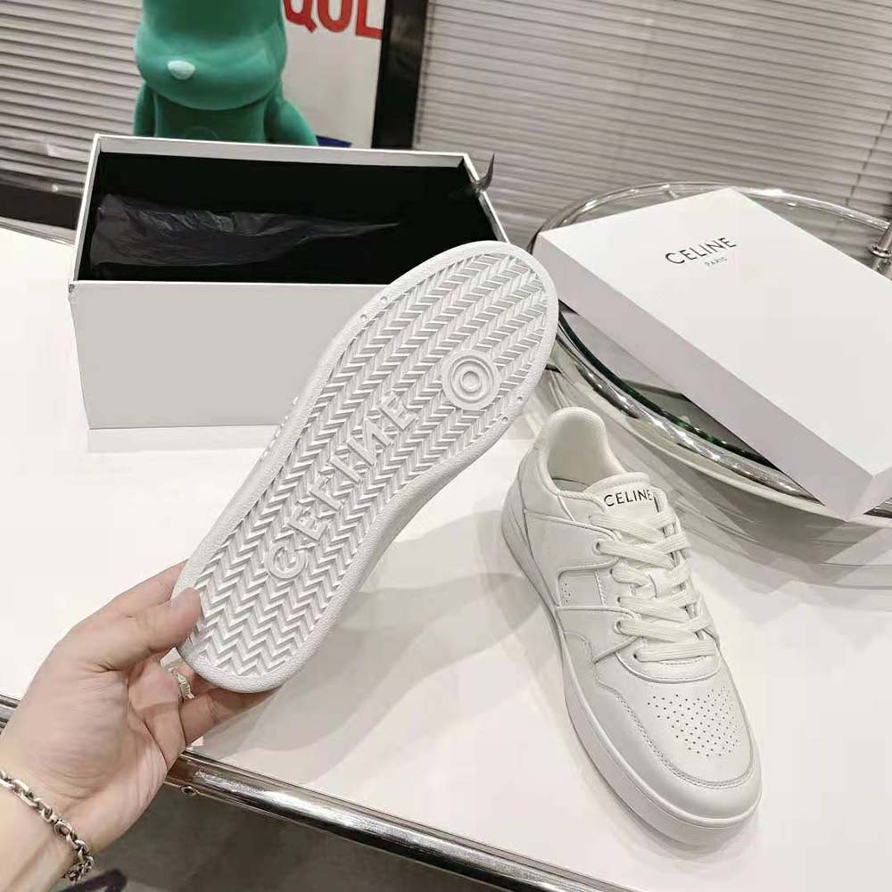 Celine Men CT-04 Celine Trainer Low Lace-up Sneaker in Calfskin-White - image 9