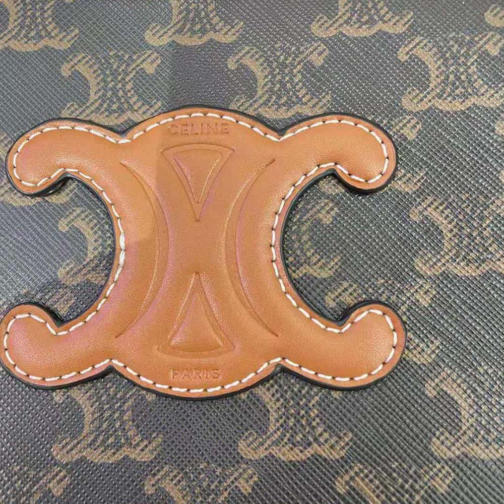 Celine Women Box on Chain Cuir Triomphe in Triomphe Canvas and Calfskin - image 8