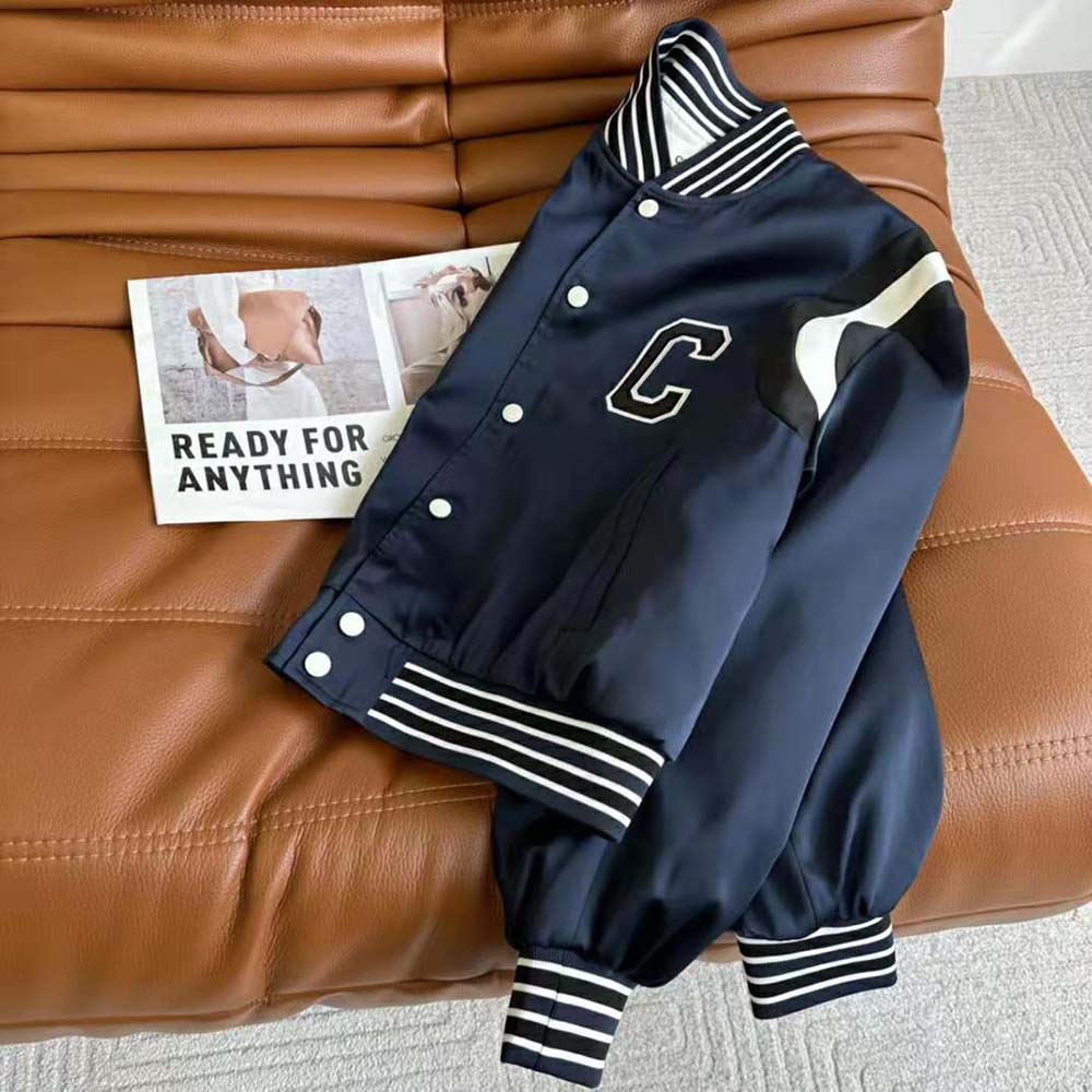 Celine Women Cropped Bomber Jacket in Thick Satin - image 4