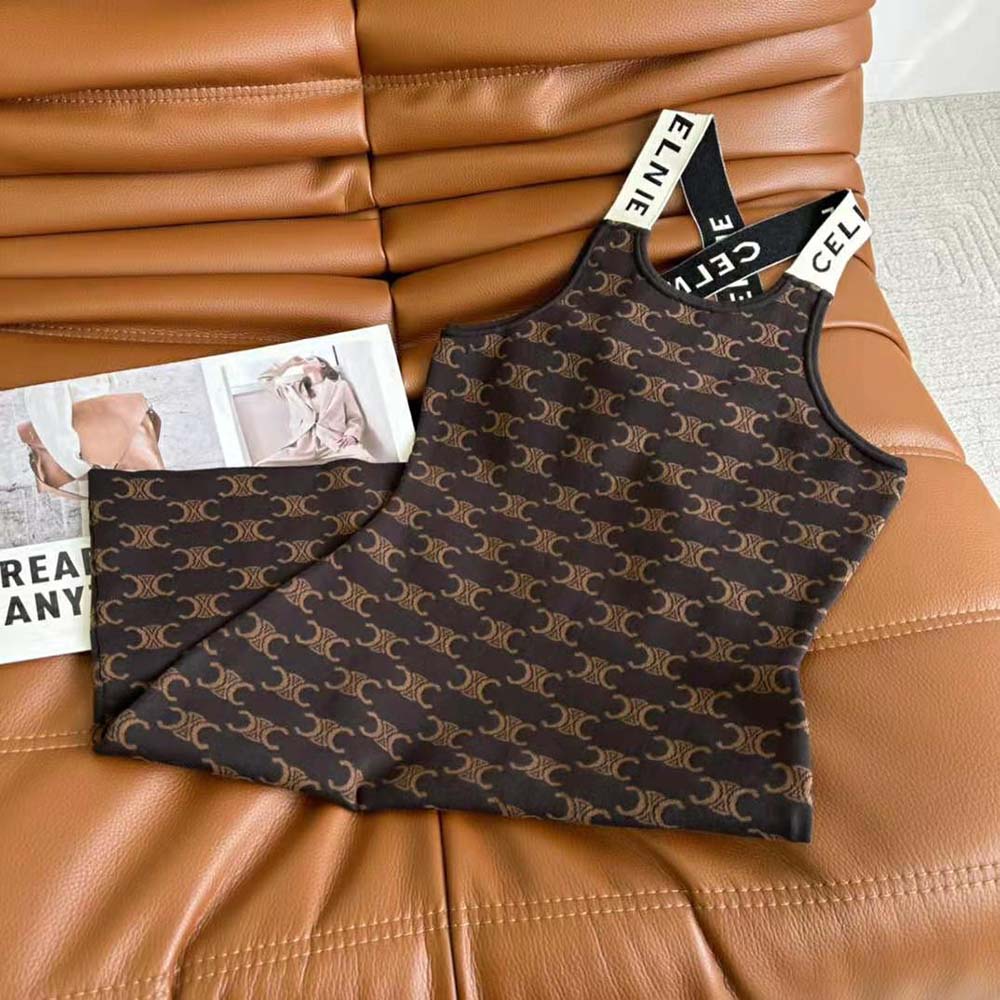 Celine Women Dress in Monogram Silk Cotton - image 4