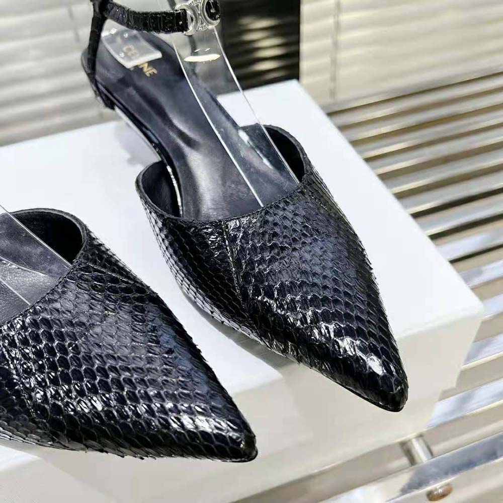 Celine Women Kitten in Sequins and Calfskin-Black - image 9