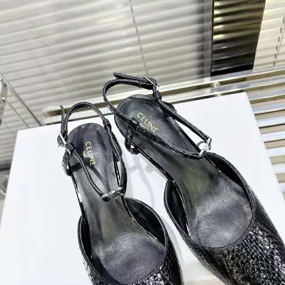 Celine Women Kitten in Sequins and Calfskin-Black - image 8