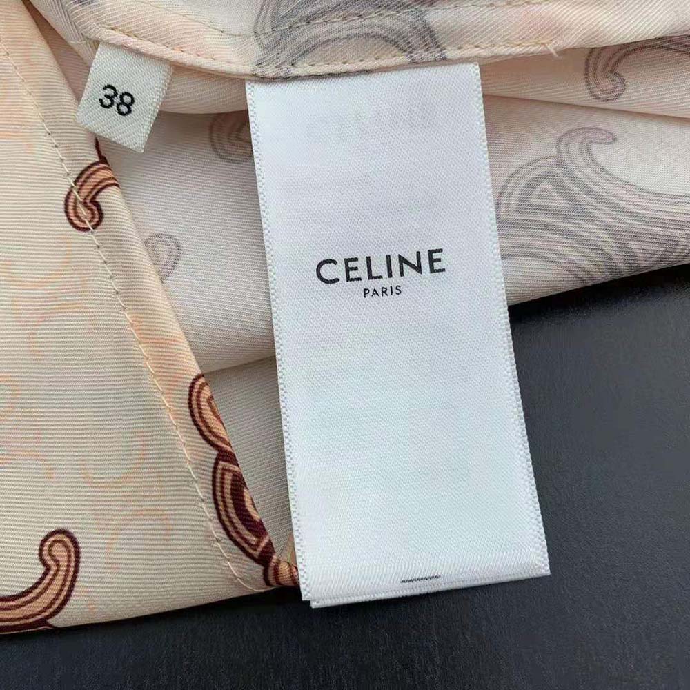 Celine Women Lavallière Dress in Shiny Matte Silk - image 10