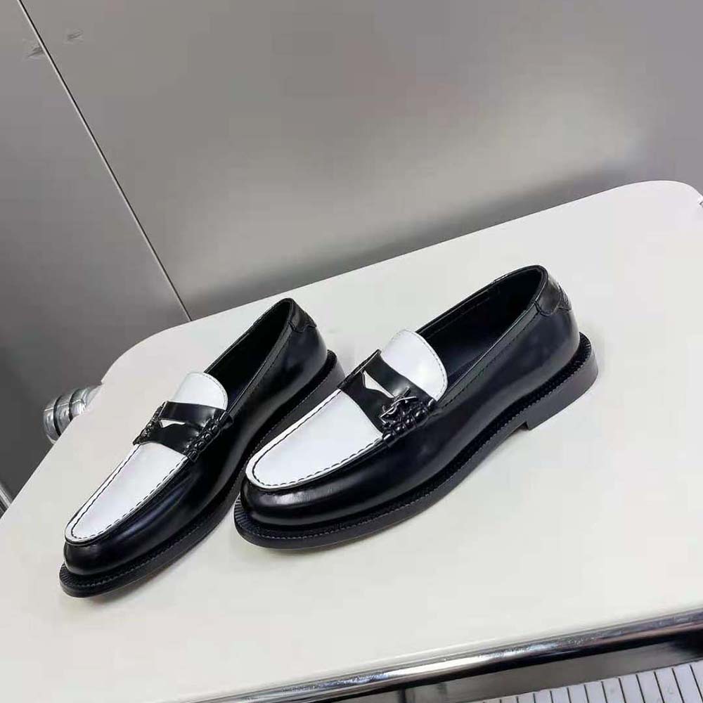 Celine Women Le Loafer Penny Slippers in Patent Leather-White - image 4