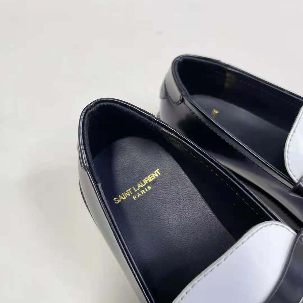 Celine Women Le Loafer Penny Slippers in Patent Leather-White - image 8