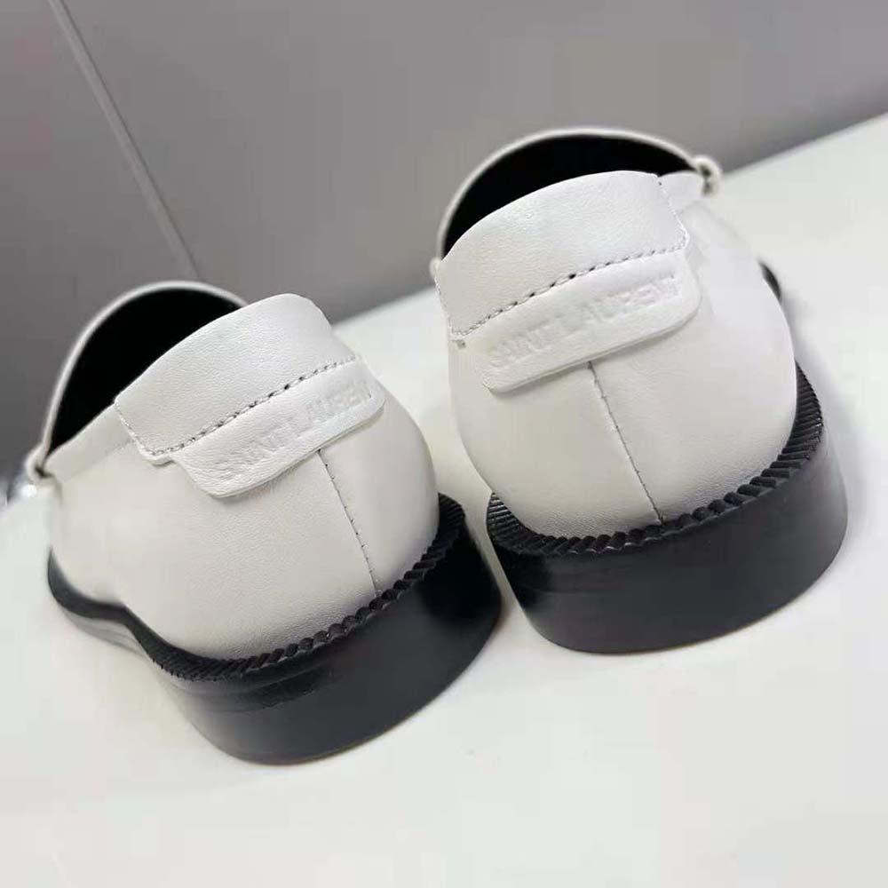 Celine Women Le Loafer Penny Slippers in Smooth Leather-White - image 7