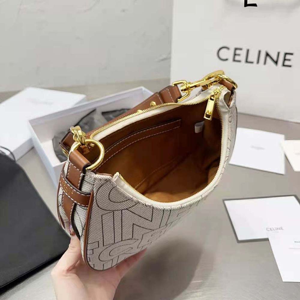 Celine Women Medium Ava Strap Bag in Textile with Celine All-Over Print - image 10