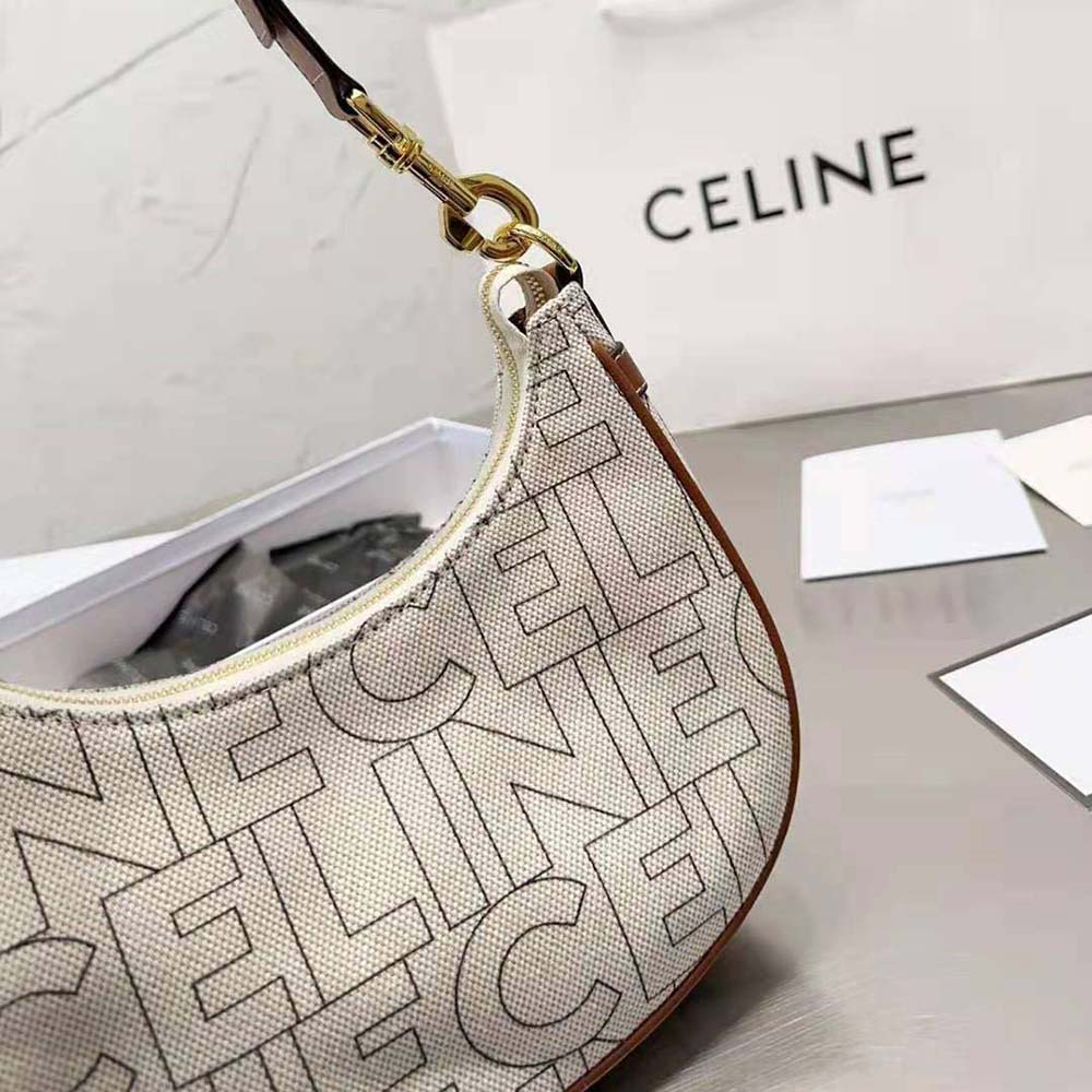 Celine Women Medium Ava Strap Bag in Textile with Celine All-Over Print - image 9