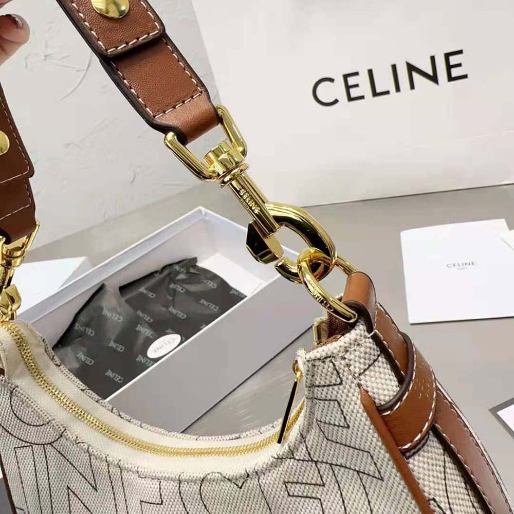 Celine Women Medium Ava Strap Bag in Textile with Celine All-Over Print - image 8
