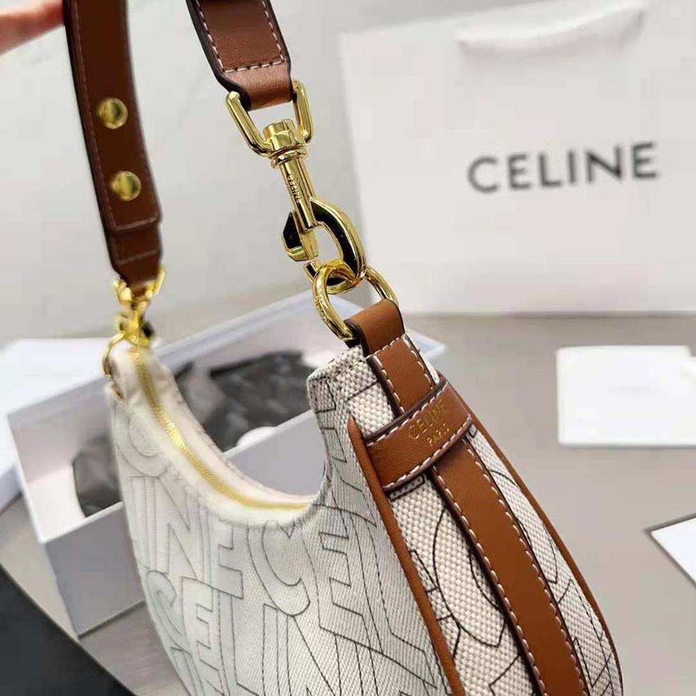 Celine Women Medium Ava Strap Bag in Textile with Celine All-Over Print - image 7